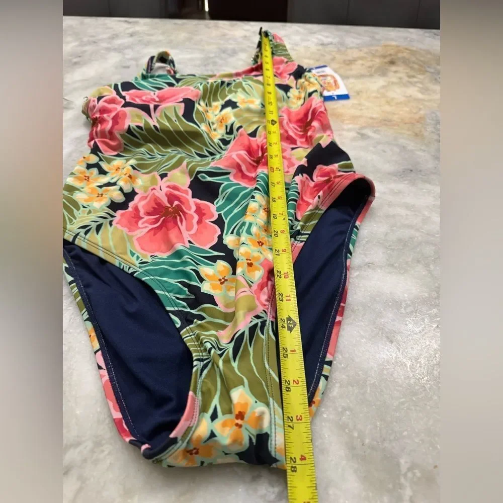 Hurley Women's Caribbean Dreamin One Piece Swimsuit, Size L